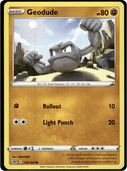 2021 Geodude #135 Fusion Strike