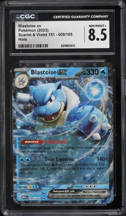 2023 Pokemon Scarlet & Violet 151 Holo Blastoise Ex #9 CGC 8.5 NM-MT+