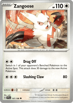 2023 Zangoose #147 Scarlet & Violet