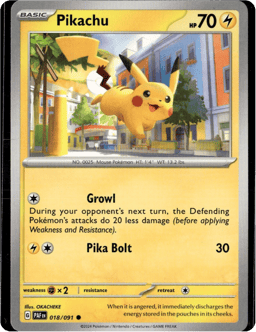 2024 Pikachu #18 Paldean Fates