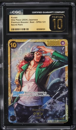 2024 One Piece Japanese Premium Booster Best SEC Kuzan #OP02-121 CGC 10 PRISTINE