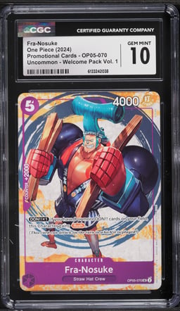 2024 One Piece Promo Welcome Pack Vol. 1 Fra-Nosuke #OP05-070 CGC 10 GEM MINT