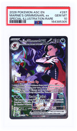 2026 Pokemon Mega Evolution Ascended Heroes Special Illustration Rare Marnie's Grimmsnarl Ex #287 PSA 10