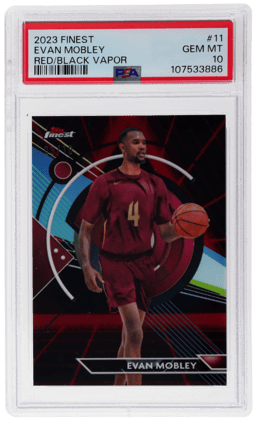 2023 Finest Red Black Vapor Refractor Evan Mobley #11 3/10 PSA 10