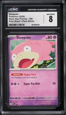 2026 Pokemon Mega Evolution Promo Pitch Black Slowpoke #86 CGC 8 NM-MT