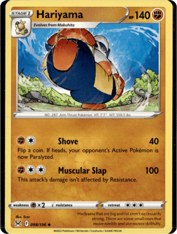 2022 Hariyama #98 Lost Origin