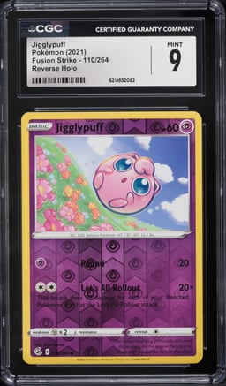 2021 Pokemon Fusion Strike Reverse Holo Jigglypuff #110 CGC 9 MINT