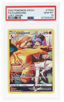 2022 Pokemon Sword and Shield Lost Origin Charizard #TG03 PSA 10