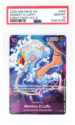2026 One Piece Tournament Promo Event Pack Volume 8 Monkey D. Luffy #P-099 PSA 10