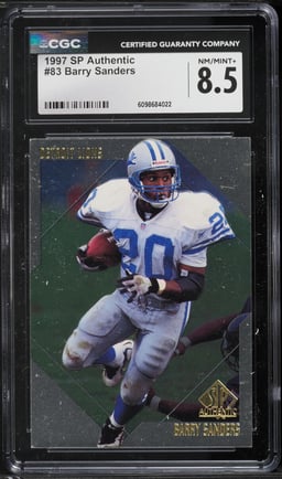 1997 SP Authentic Barry Sanders #83 CGC 8.5 NM-MT+