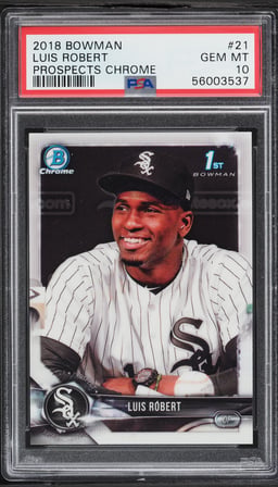 2018 Bowman Chrome Luis Robert PROSPECT #BCP21 PSA 10 GEM MINT