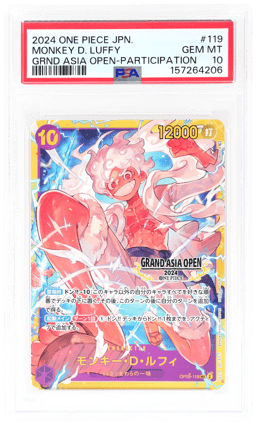 2024 One Piece Promo Japanese Grand Asia Open Participation Monkey D. Luffy #OP05119 PSA 10