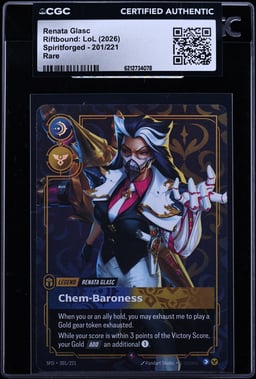 2026 Riftbound League Of Legends LoL Spiritforged Renata Glasc #201 CGC AUTH
