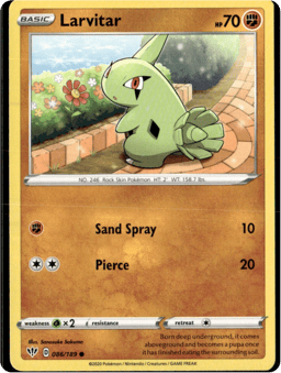 2020 Larvitar #86 Darkness Ablaze