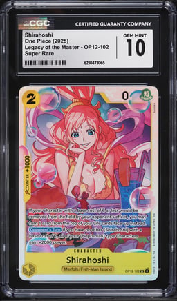 2025 One Piece Legacy Of The Master Shirahoshi #OP12-102 CGC 10 GEM MINT
