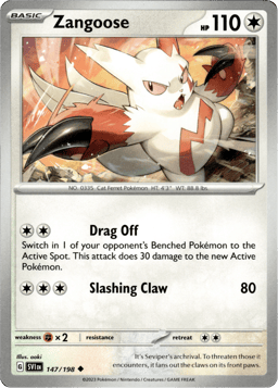 2023 Zangoose #147 Scarlet & Violet