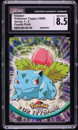 1999 Topps Pokemon Series 1 Fourth Print Ivysaur #2 CGC 8.5 NM-MT+