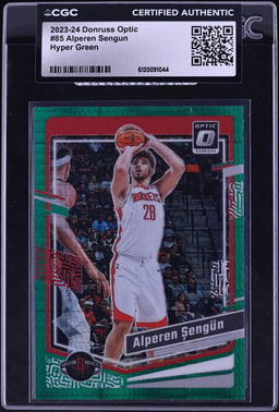 2023 Donruss Optic Hyper Green Alperen Sengun #85 CGC AUTH