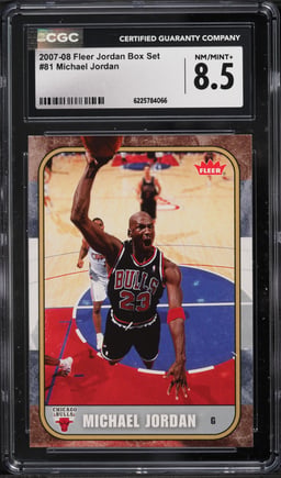 2007 Fleer Jordan Box Set Michael Jordan #81 CGC 8.5 NM-MT+