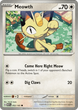 2023 Meowth #52 151