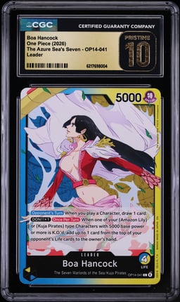 2026 One Piece The Azure Sea's Seven Leader Boa Hancock #OP14-041 CGC 10 PRISTINE