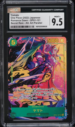 2022 One Piece Japanese Romance Dawn Yamato #OP01-121 CGC 9.5 MINT+