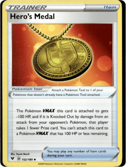 2020 Hero's Medal #152 Vivid Voltage