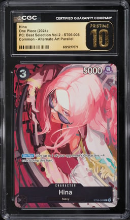 2024 One Piece Premium Collection Best Vol. 2 Alt Art Hina #ST06-008 CGC 10 PRISTINE
