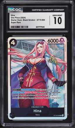 2024 One Piece Starter Deck: Black Smoker Hina #ST19-004 CGC 10 GEM MINT