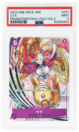 2022 One Piece Promo Pack Vol 2 Japanese Uta #P031 PSA 9