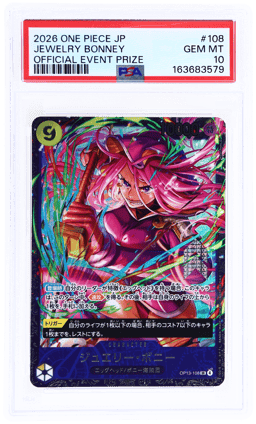 2026 One Piece Promo Japanese Official Event Prize Jewelry Bonney #OP13108 PSA 10