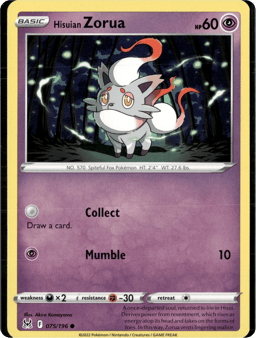 2022 Hisuian Zorua #75 Lost Origin