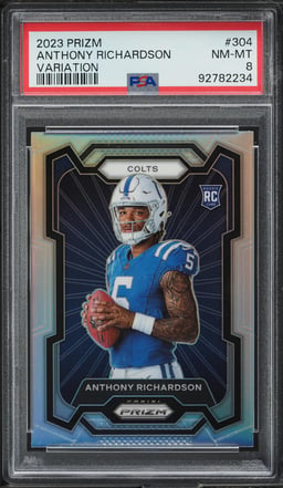 2023 Panini Prizm Variation Anthony Richardson ROOKIE #304 PSA 8 NM-MT