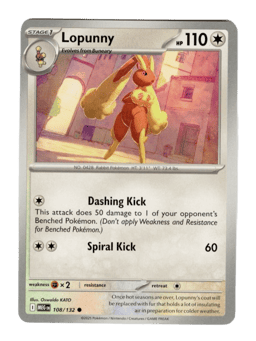2025 Lopunny #108 Mega Evolution