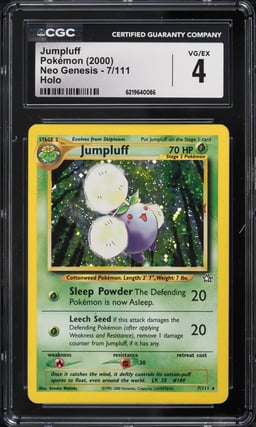2000 Pokemon Neo Genesis Holo Jumpluff #7 CGC 4 VGEX