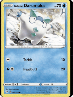 2020 Galarian Darumaka #43 Darkness Ablaze