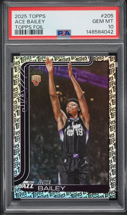 2025 Topps Foil Ace Bailey ROOKIE #205 PSA 10 GEM MINT