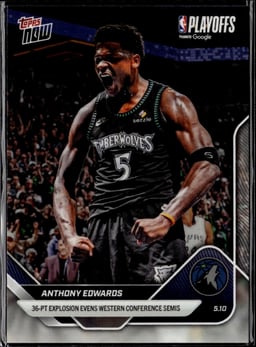 2026 Anthony Edwards #306 Topps Now Playoffs