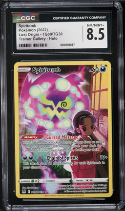 2022 Pokemon Sword & Shield Lost Origin Character Rare Spiritomb #TG09 CGC 8.5 NM-MT+