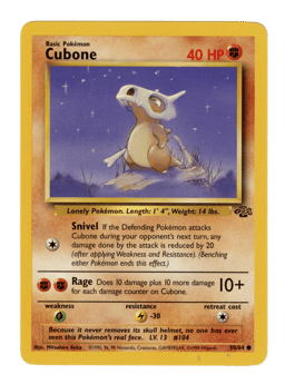 1999 Cubone #50 Jungle Unlimited