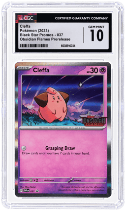 2023 Pokemon Scarlet and Violet Black Star Promo Obsidian Flames Prerelease Cleffa #037 CGC 10