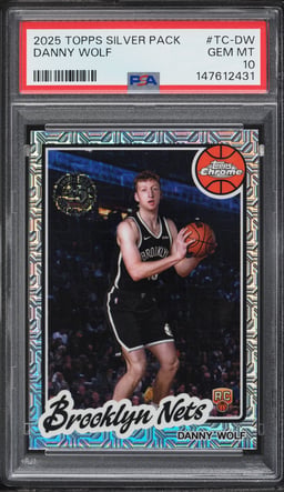 2025 Topps Chrome Silver Pack '80 Danny Wolf ROOKIE #TC-DW PSA 10 GEM MINT