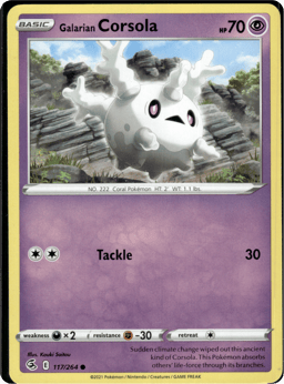 2021 Galarian Corsola #117 Fusion Strike