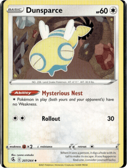 2021 Dunsparce #207 Fusion Strike