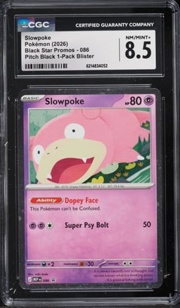 2026 Pokemon Mega Evolution Promo Pitch Black Slowpoke #86 CGC 8.5 NM-MT+