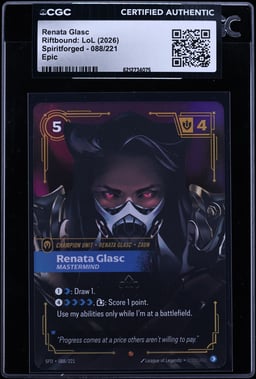 2026 Riftbound League Of Legends LoL Spiritforged Renata Glasc #88 CGC AUTH