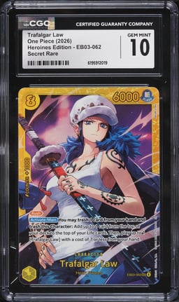 2026 One Piece Heroines Edition Trafalgar Law #EB03-062 CGC 10 GEM MINT