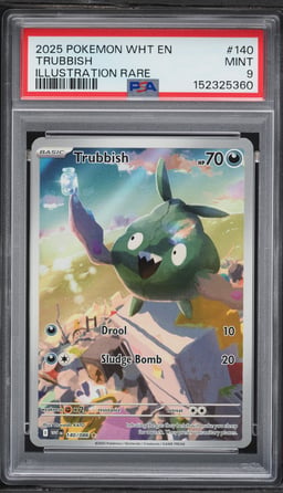 2025 Pokemon Scarlet & Violet White Flare IR Trubbish #140 PSA 9 MINT