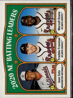 2021 Juan Soto / Marcell Ozuna / Freddie Freeman #85 Topps Heritage