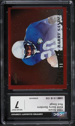 1995 Score Red Siege Barry Sanders #208 CGC 7 NRMT